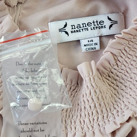 NWT Nanette Lepore pleated blush dress accordion pleats size 14 - Picture 10 of 13